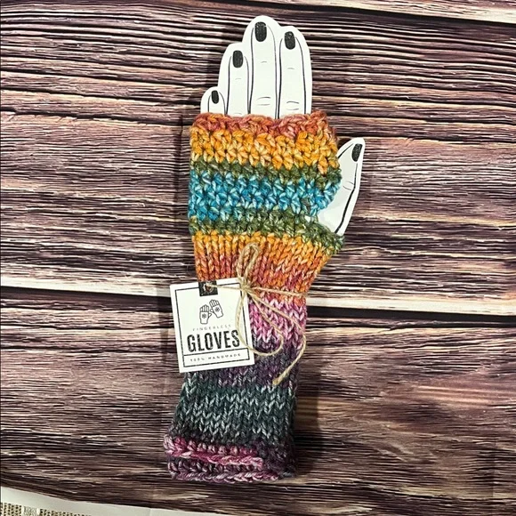 Colorful Crochet Fingerless Gloves - Picture 1 of 2